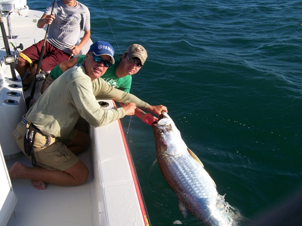 Tarpon fishing catch from the Go Fish Charters photo archive